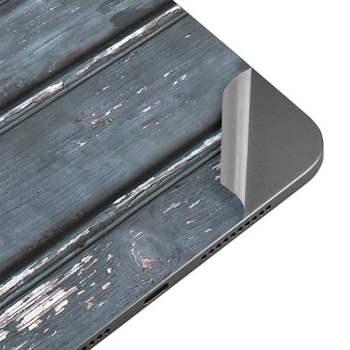 Chipped Blue Wood Apple iPad Mini Skin