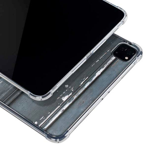 Chipped Blue Wood iPad Pro 11in (2024) Clear Case