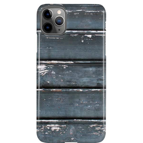 Chipped Blue Wood iPhone Cases