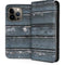 Chipped Blue Wood iPhone 14 Pro Folio Case