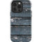 Chipped Blue Wood iPhone 15 Pro Impact Case