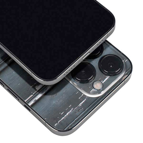 Chipped Blue Wood iPhone 15 Pro Max Skin