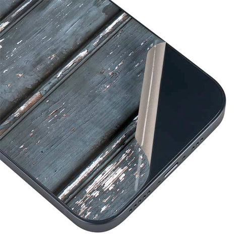 Chipped Blue Wood iPhone 15 Skin