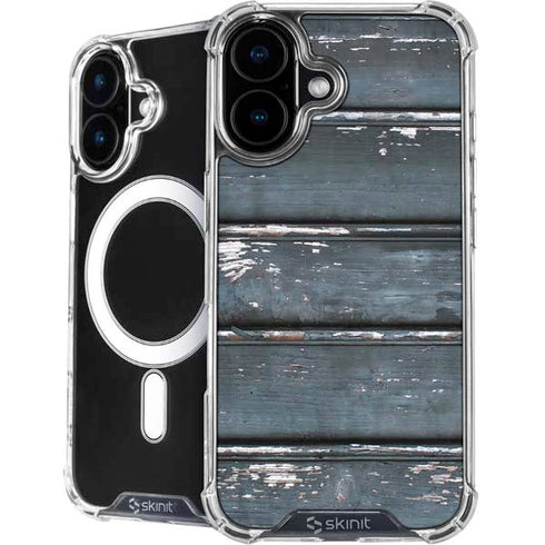 Chipped Blue Wood iPhone 16 MagSafe Case