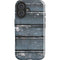 Chipped Blue Wood iPhone 16 Plus Impact Case