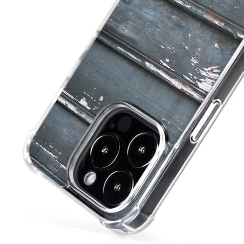 Chipped Blue Wood iPhone 16 Pro MagSafe Case