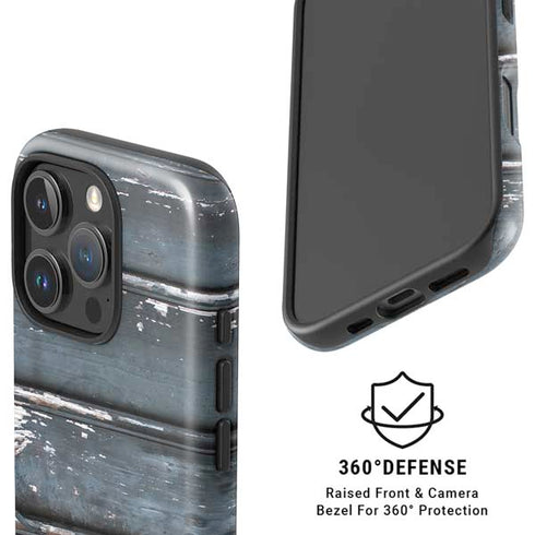 Chipped Blue Wood iPhone 16 Pro Max Magsafe Impact Case