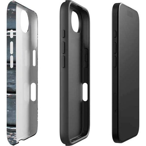 Chipped Blue Wood iPhone 16e Impact Case