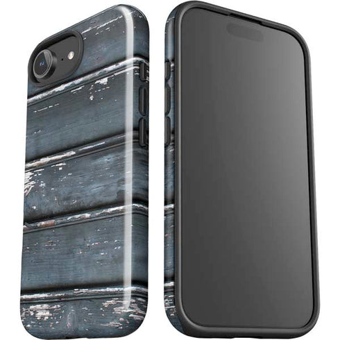 Chipped Blue Wood iPhone 16e Impact Case