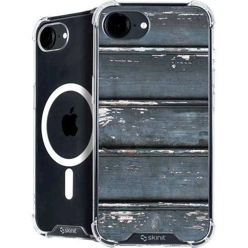 Chipped Blue Wood iPhone 16e MagSafe Case