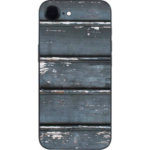 Chipped Blue Wood iPhone 16e Skin