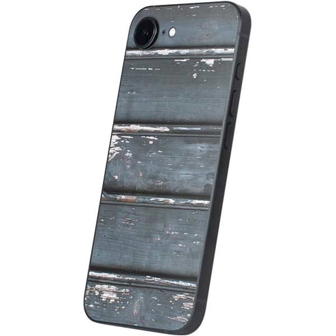 Chipped Blue Wood iPhone 16e Skin