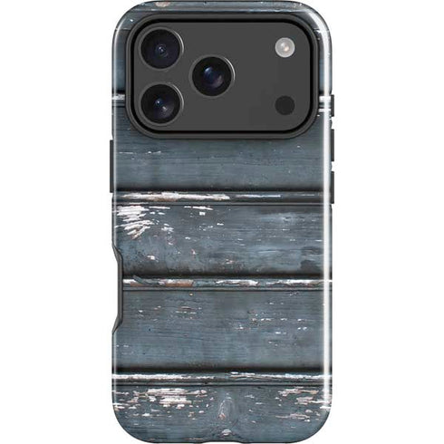 Chipped Blue Wood iPhone 18 Pro Impact Case