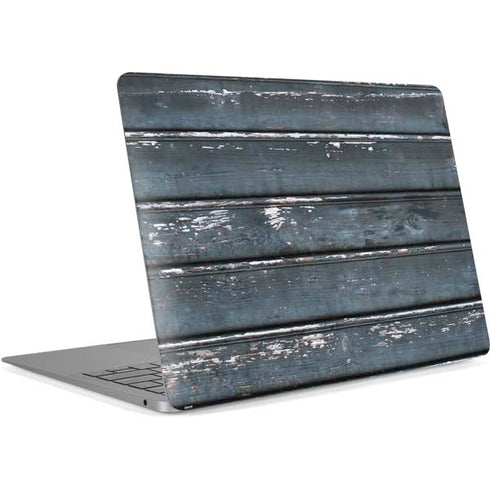 Chipped Blue Wood Apple MacBook Air Skin