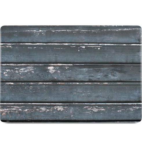 Chipped Blue Wood MacBook Skins
