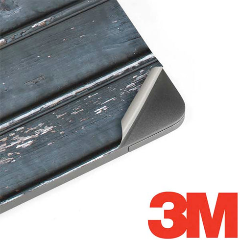 Chipped Blue Wood MacBook Skins