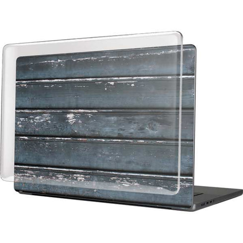 Chipped Blue Wood MacBook Cases
