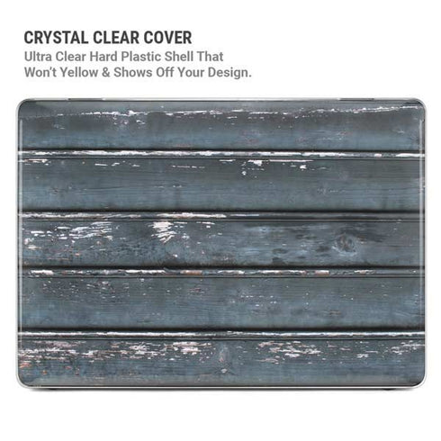 Chipped Blue Wood MacBook Cases