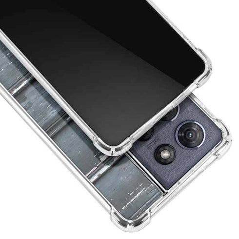 Chipped Blue Wood Moto G Power 5G (2025) Clear Case