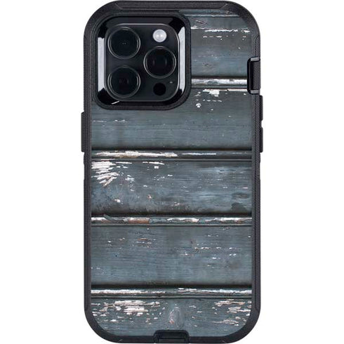Chipped Blue Wood Otterbox Defender iPhone Skin