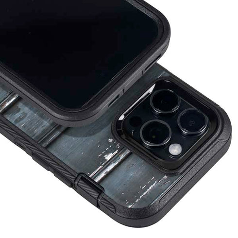 Chipped Blue Wood Otterbox Defender iPhone Skin