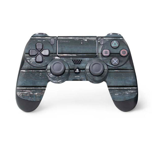 Chipped Blue Wood PlayStation PS4 Skins