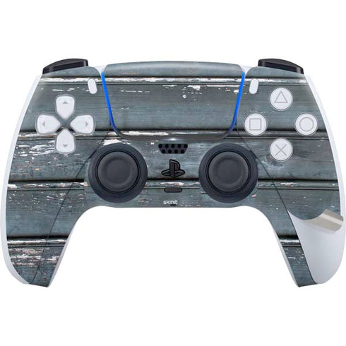 Chipped Blue Wood PS5 Pro Bundle Skin