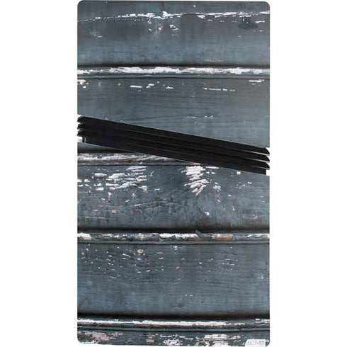Chipped Blue Wood PS5 Pro Console Skin