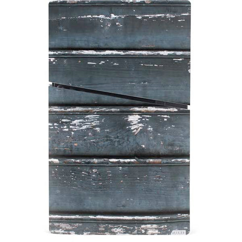 Chipped Blue Wood PS5 Slim Digital Edition Console Skin