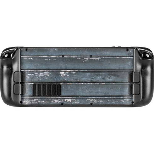 Chipped Blue Wood Steam Deck Handheld Gaming Computer Skin