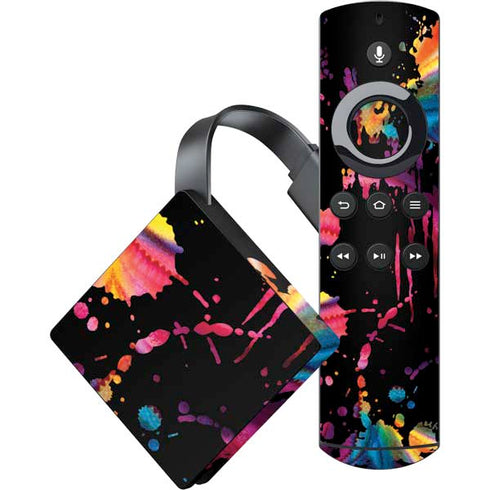 Chromatic Splatter Black Amazon Fire TV Skin
