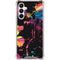 Chromatic Splatter Black Galaxy A16 5G Clear Case