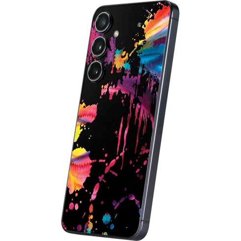 Chromatic Splatter Black Galaxy A16 5G Skin