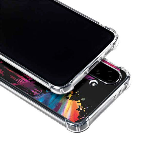 Chromatic Splatter Black Galaxy A36 5G Clear Case