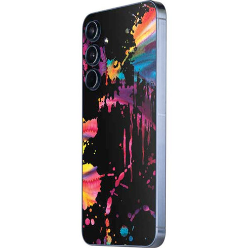 Chromatic Splatter Black Galaxy A55 5G Skin