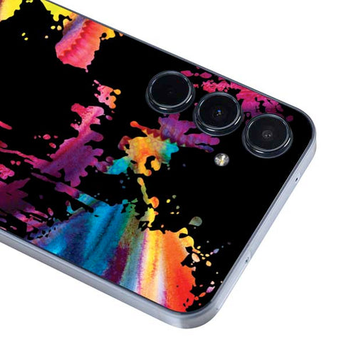 Chromatic Splatter Black Galaxy A55 5G Skin