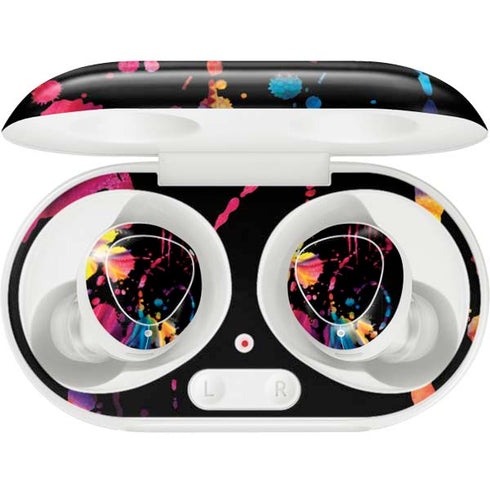 Chromatic Splatter Black Galaxy Buds Plus Skin