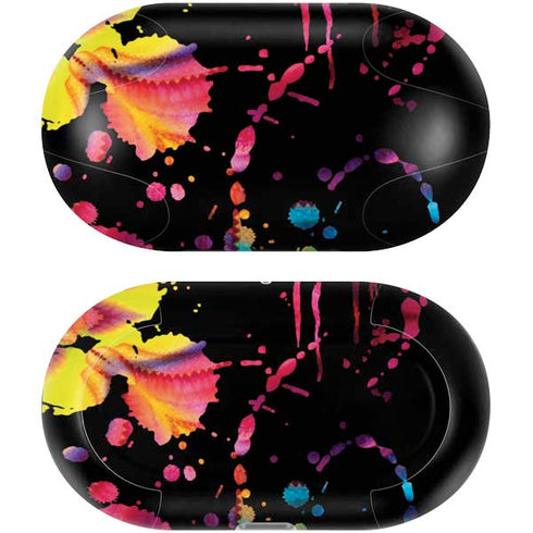 Chromatic Splatter Black Galaxy Buds Plus Skin