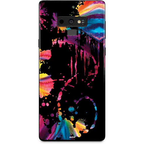 Chromatic Splatter Black Galaxy Note 9 Skin