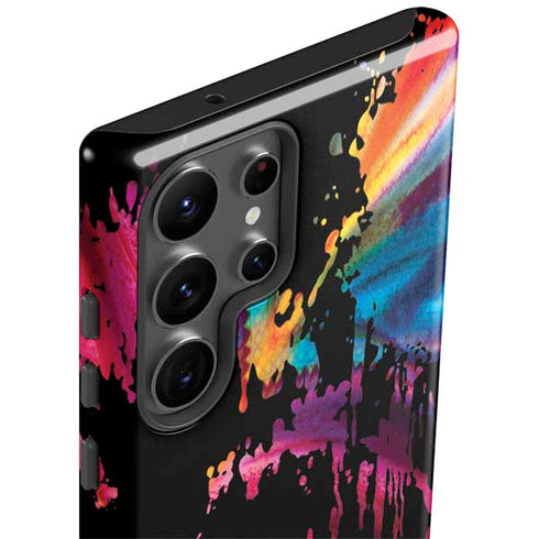 Chromatic Splatter Black Galaxy S23 Ultra Pro Case