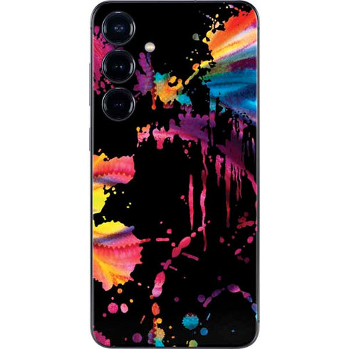 Chromatic Splatter Black Galaxy S24 Plus Skin