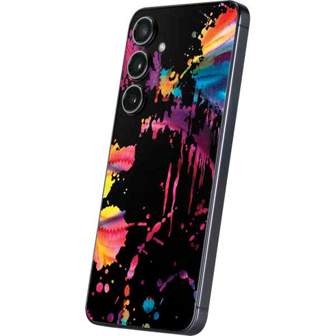 Chromatic Splatter Black Galaxy S25 Skin
