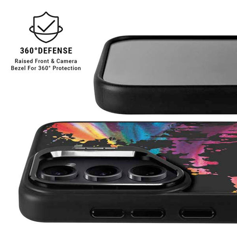 Chromatic Splatter Black Galaxy S24 Ultra Kickstand Case