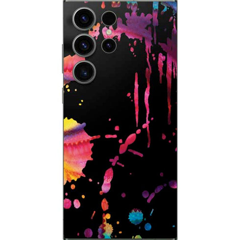 Chromatic Splatter Black Galaxy S24 Ultra Skin