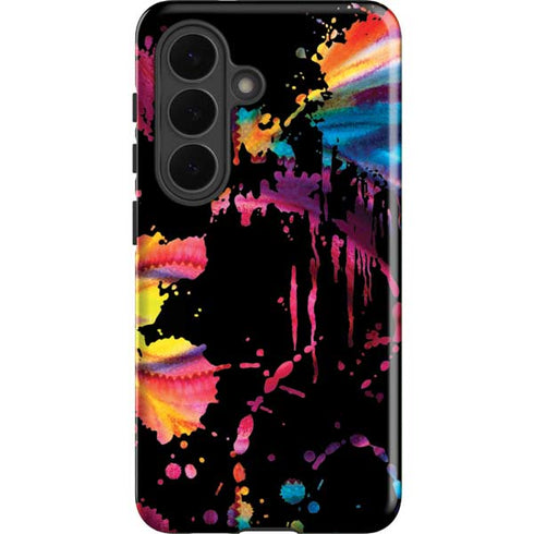 Chromatic Splatter Black Galaxy S26 Impact Case