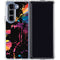 Chromatic Splatter Black Galaxy Z Fold5 5G Clear Case