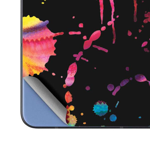 Chromatic Splatter Black Galaxy Z Fold5 5G Skin