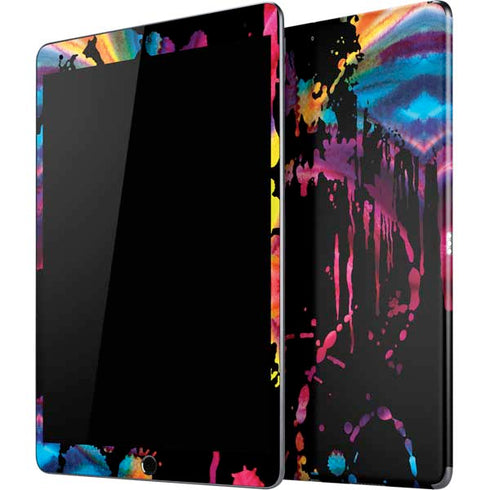 Chromatic Splatter Black iPad Skins