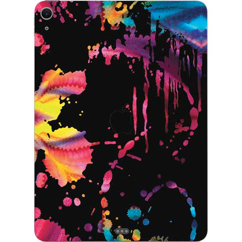 Chromatic Splatter Black Apple iPad Air Skin
