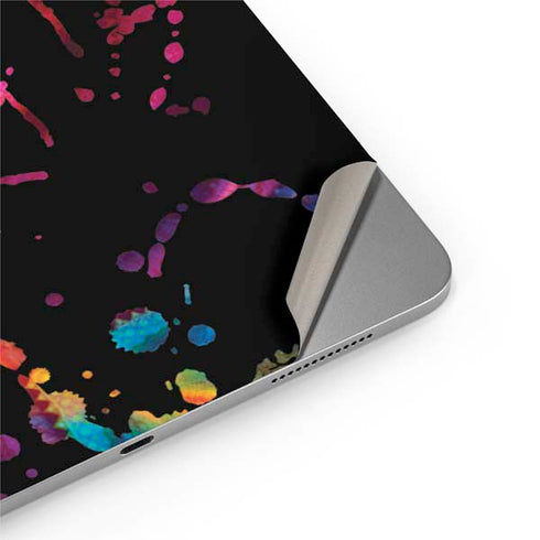 Chromatic Splatter Black Apple iPad Air Skin